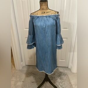 Boston Proper Tencil Off the Shoulder Dress Sz XS